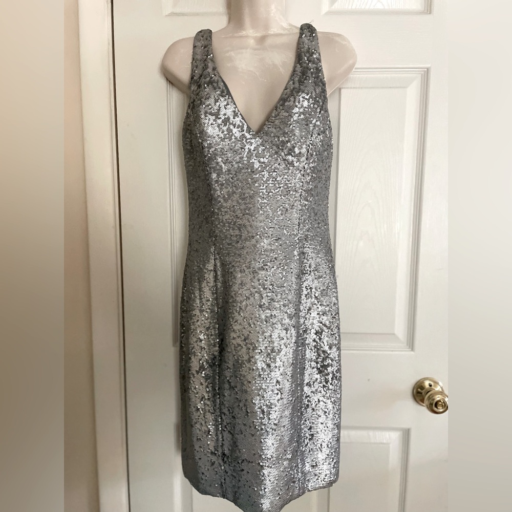 Silver Sequins Party Dress‎ Size 10
